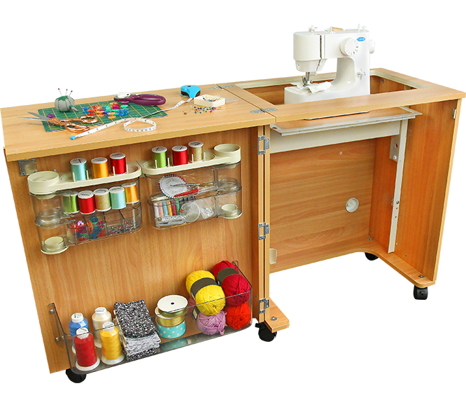 Crown sewing cabinet by Horn Furniture