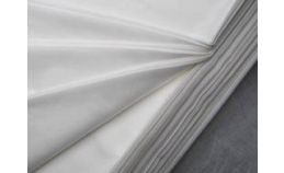 Organic white cotton fabric, 5 metre roll