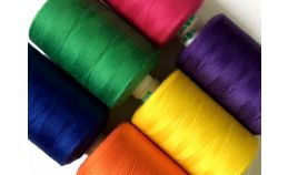 Ten 1000 metre polyester thread cones