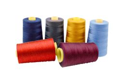 Ten 5000 metre polyester thread cones