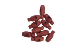 Dark red cord toggles, 10 pack