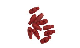 Red cord toggles, 10 pack
