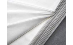 White bleached cotton fabric, 5 metre roll